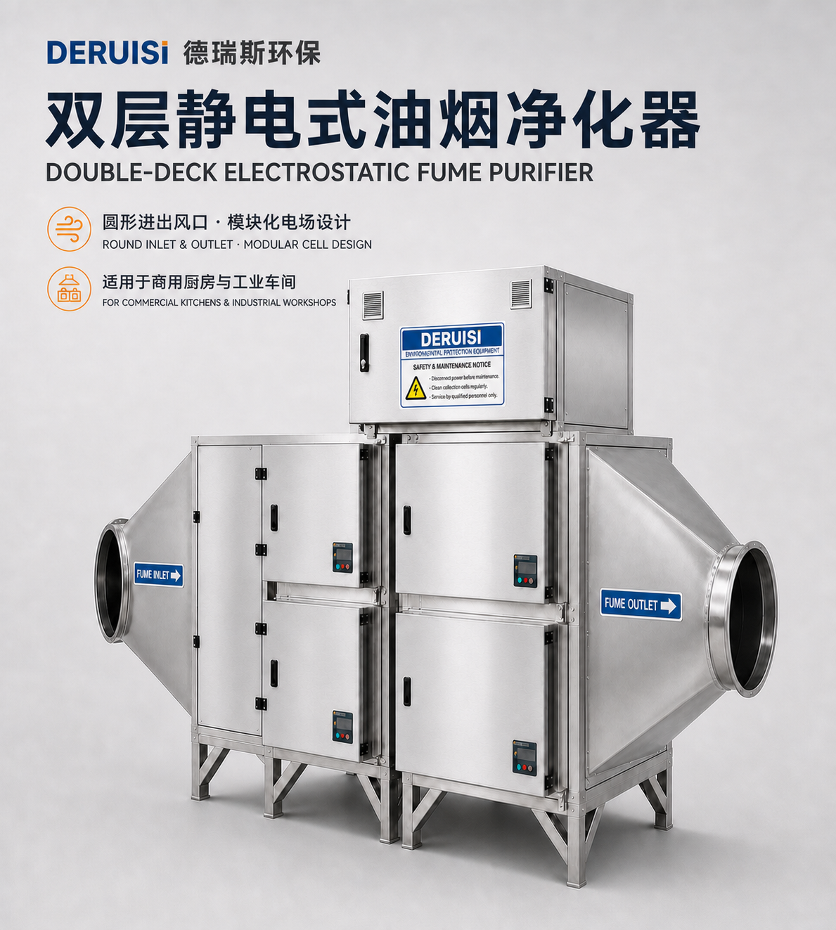 DERUISI 双层静电式油烟净化器